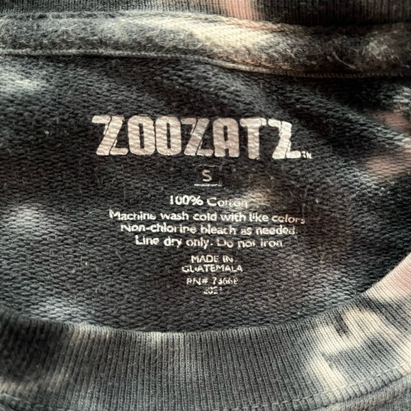 ZOOZATZ Tie Dye Oversized Tongue Floral Sweatshirt - Picture 8 of 8